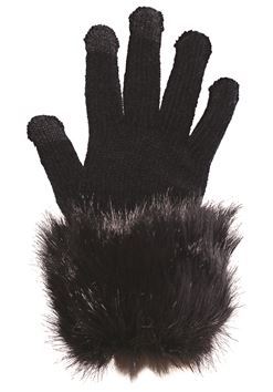 Fabulous Furs Faux Fur Trimmed Tech Gloves