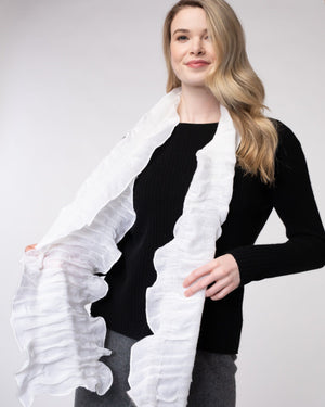 Merino Wool Ruched Scarf