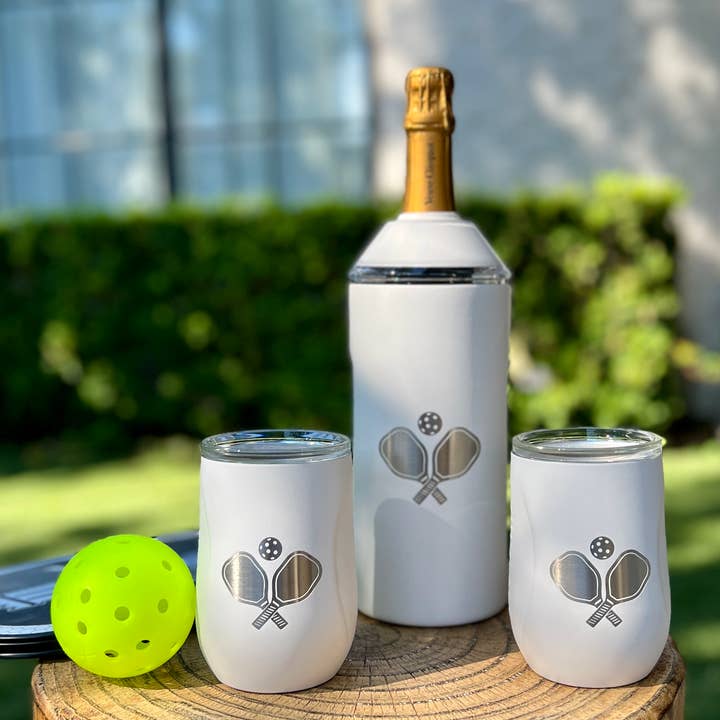 Wine & Champagne Chiller Gift Set w/ Pickleball Logo