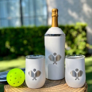 Wine & Champagne Chiller Gift Set w/ Pickleball Logo