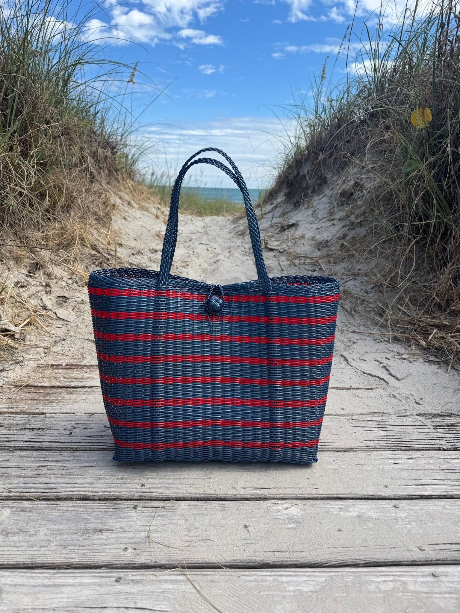 The Lilley Line - Medium | Sailor Stripe Fog Blue/Red