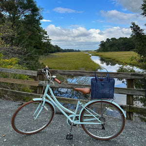 The Lilley Line - Small, Solid in Fog Blue Tote