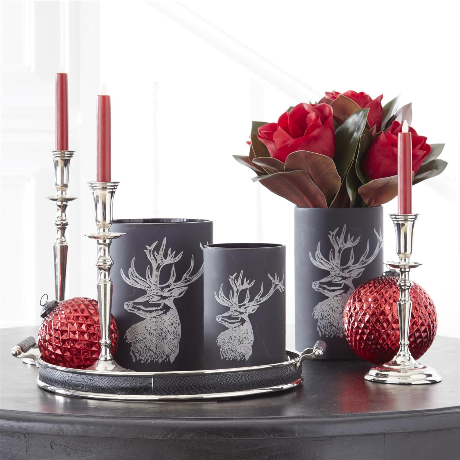 Polished Silver Traditional Taper Candleholders