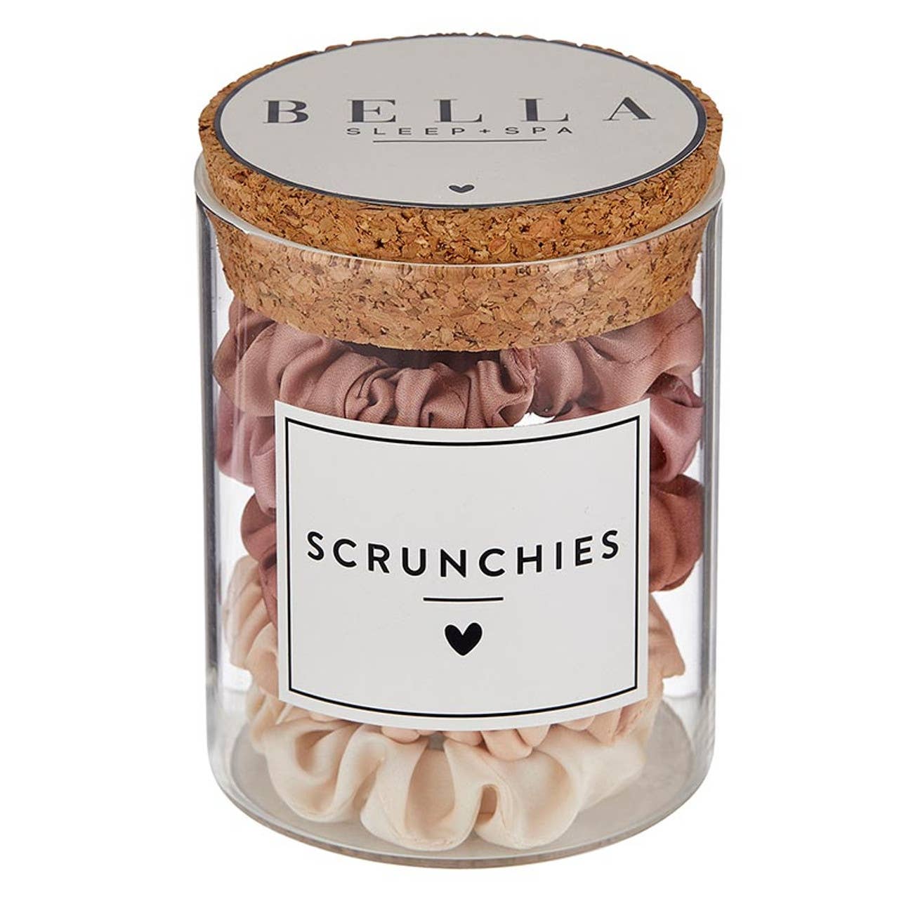 Bella Sleep + Spa - Satin Scrunchies Jar - Blush Ombre