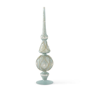 Mercury Glass Finials in Light Blue
