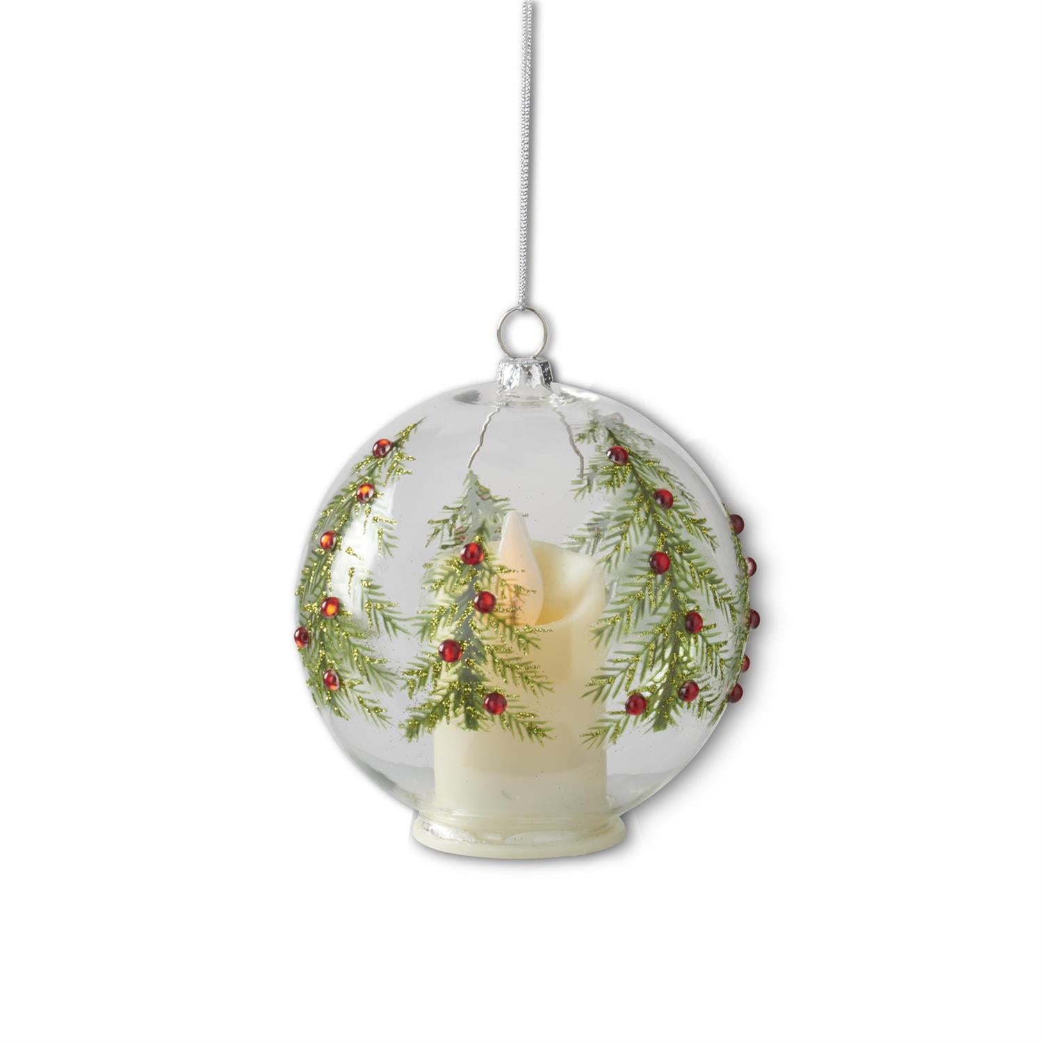 Christmas Tree Glass LED Ornament
