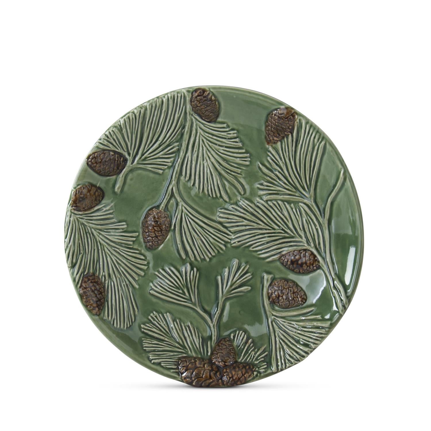 Green Ceramic Pinecone Plate