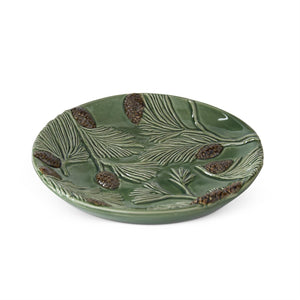 Green Ceramic Pinecone Plate