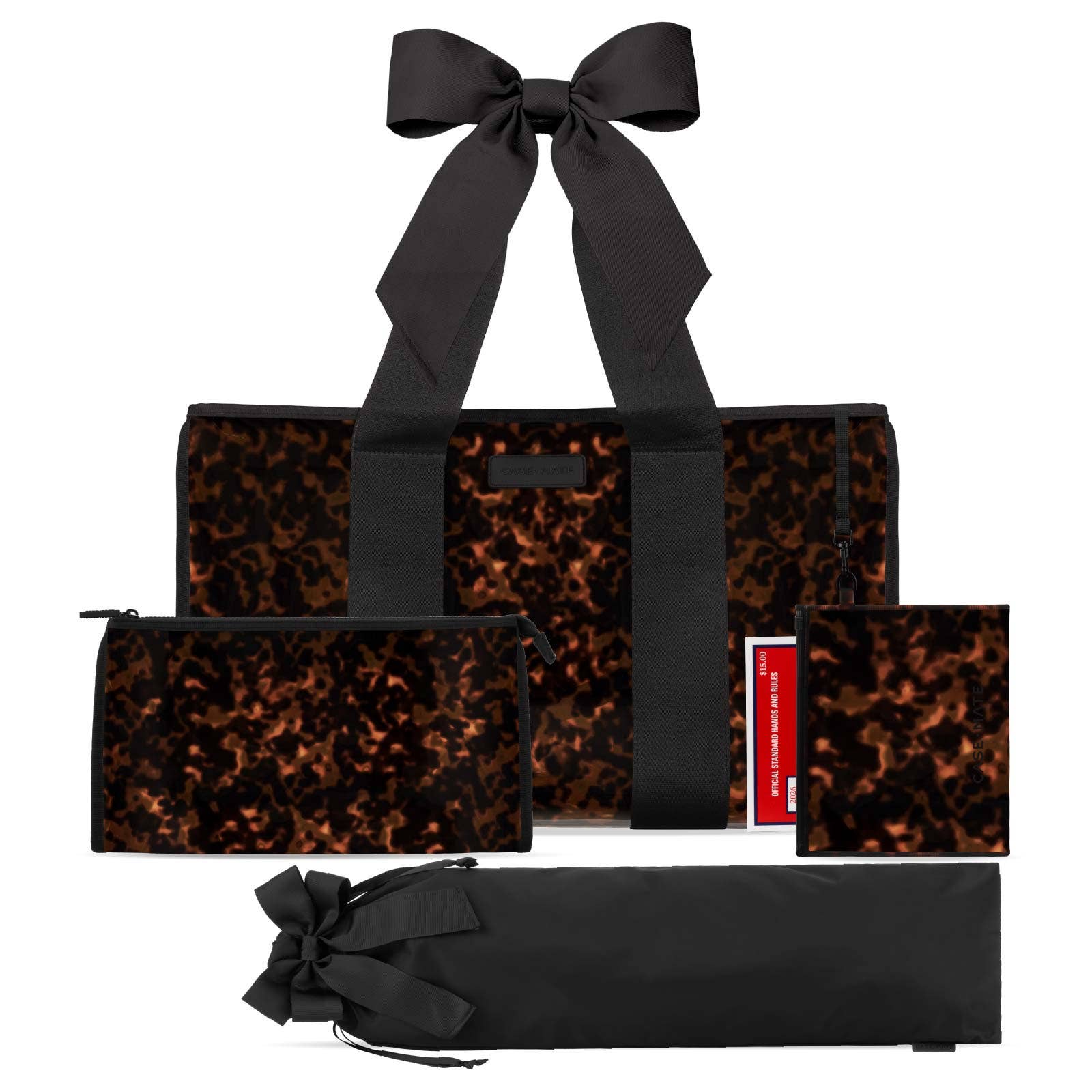 Case-Mate - Case-Mate Mahjong Jelly Tote Set: Tortoiseshell Bow