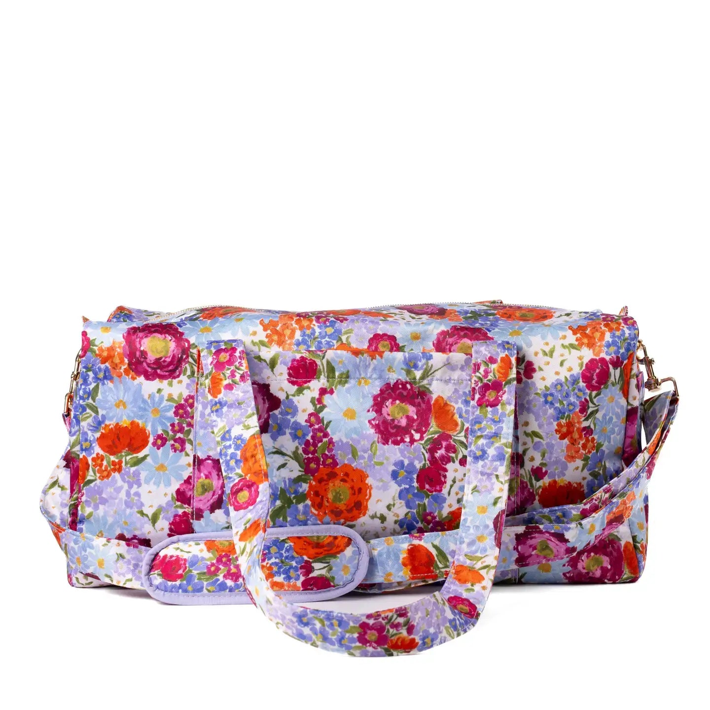 Elyse Breanne Design Floral Weekender Duffle Bag in Primavera