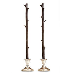 Stick Candles - Stick Candles Hickory / Pair: Dark Chocolate
