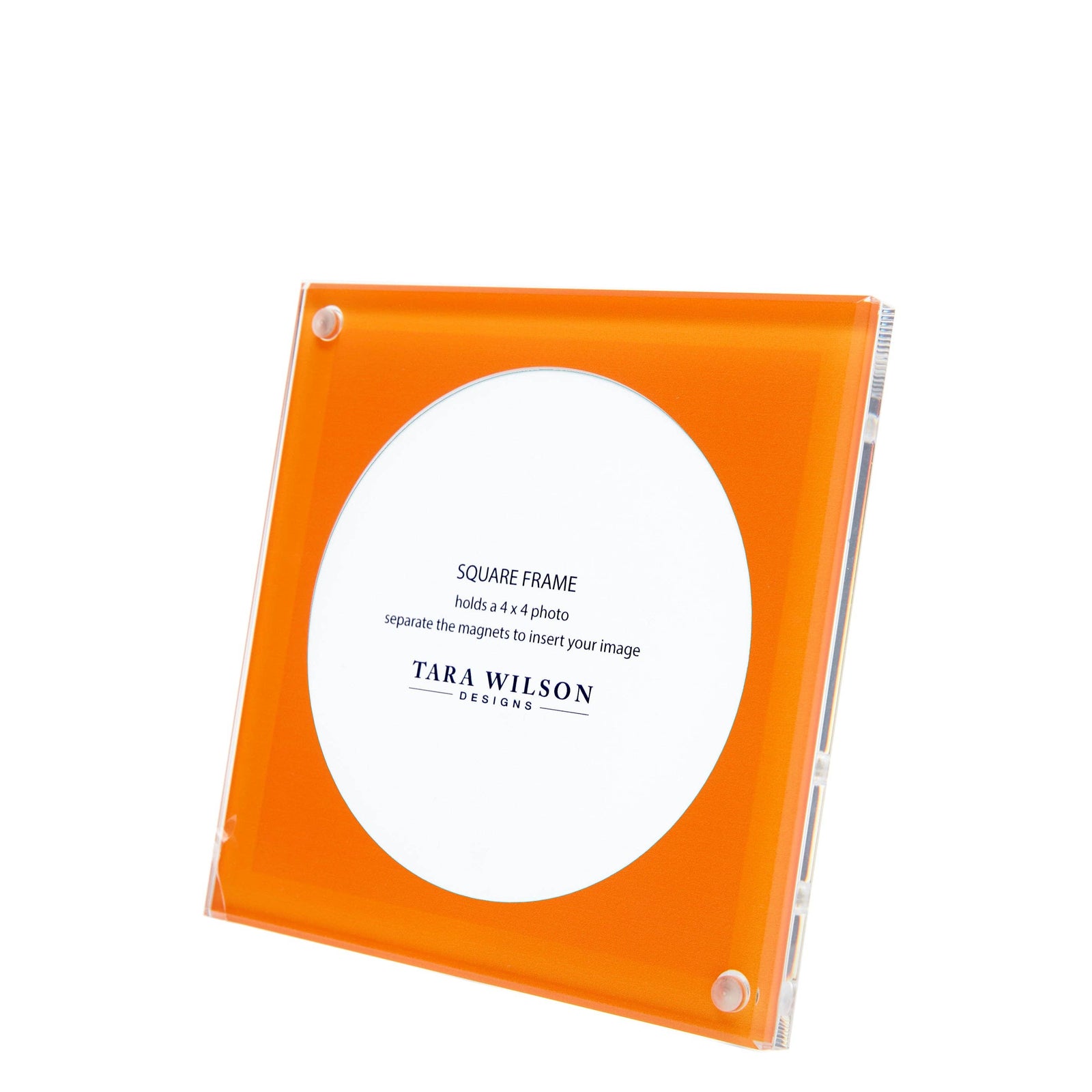 Tara Wilson Designs - SQUARE FRAME - 5 x 5 - ORANGE: SQUARE FRAME - 5 x 5 - ORANGE