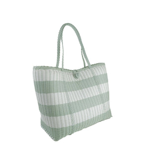 The Lilley Line - Medium | Awning Stripe Sea Glass/White