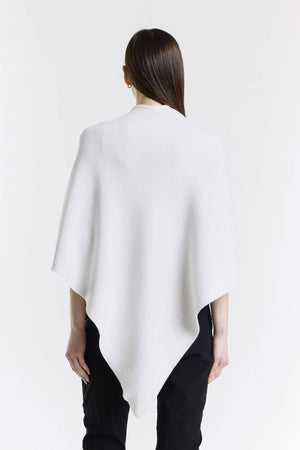 Ellen Merino/Cashmere Reversible Wrap with Loop Peony/Gray / One Size