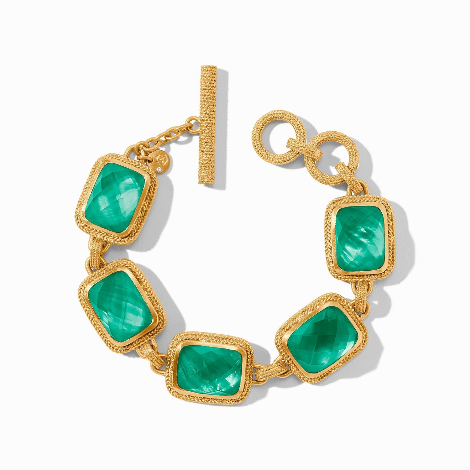 Julie Vos Cheval Stone Bracelet, Emerald Green