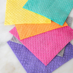 Wine Wash Co. - Biodegradable Dish Cloths – Pink/Purple Set