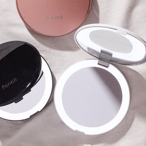 Fancii - Lumi LED Compact Mirror: Black