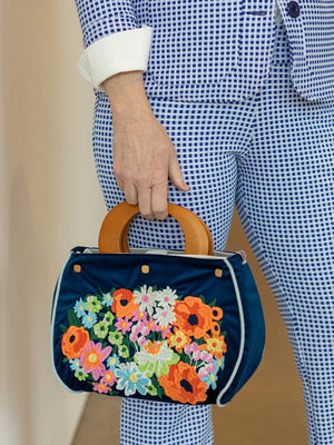 Lesley Evers BAG COVER Embroidered Bouquet Bliss