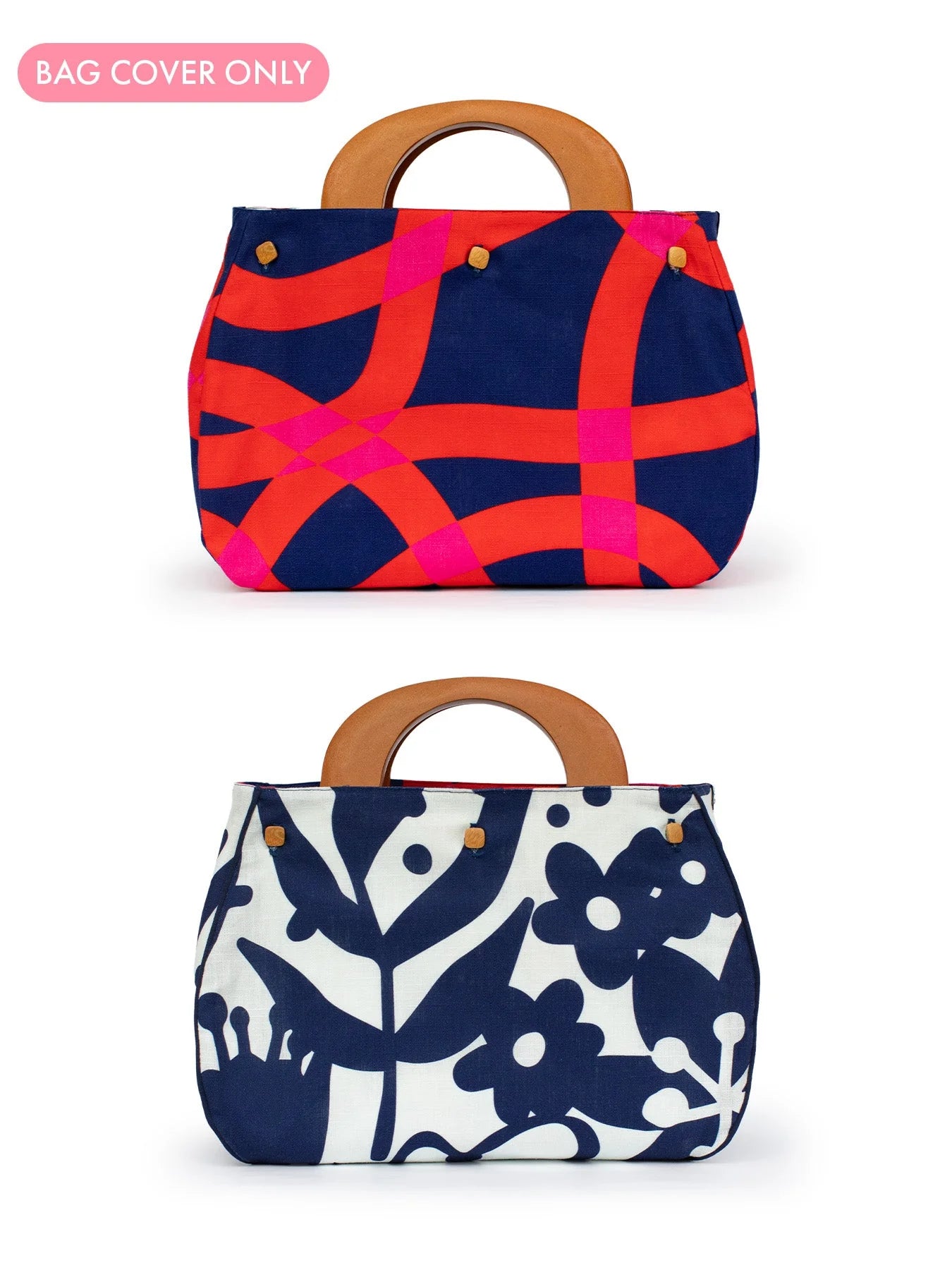 Lesley Evers BAG COVER Flower Buds & Ribbon