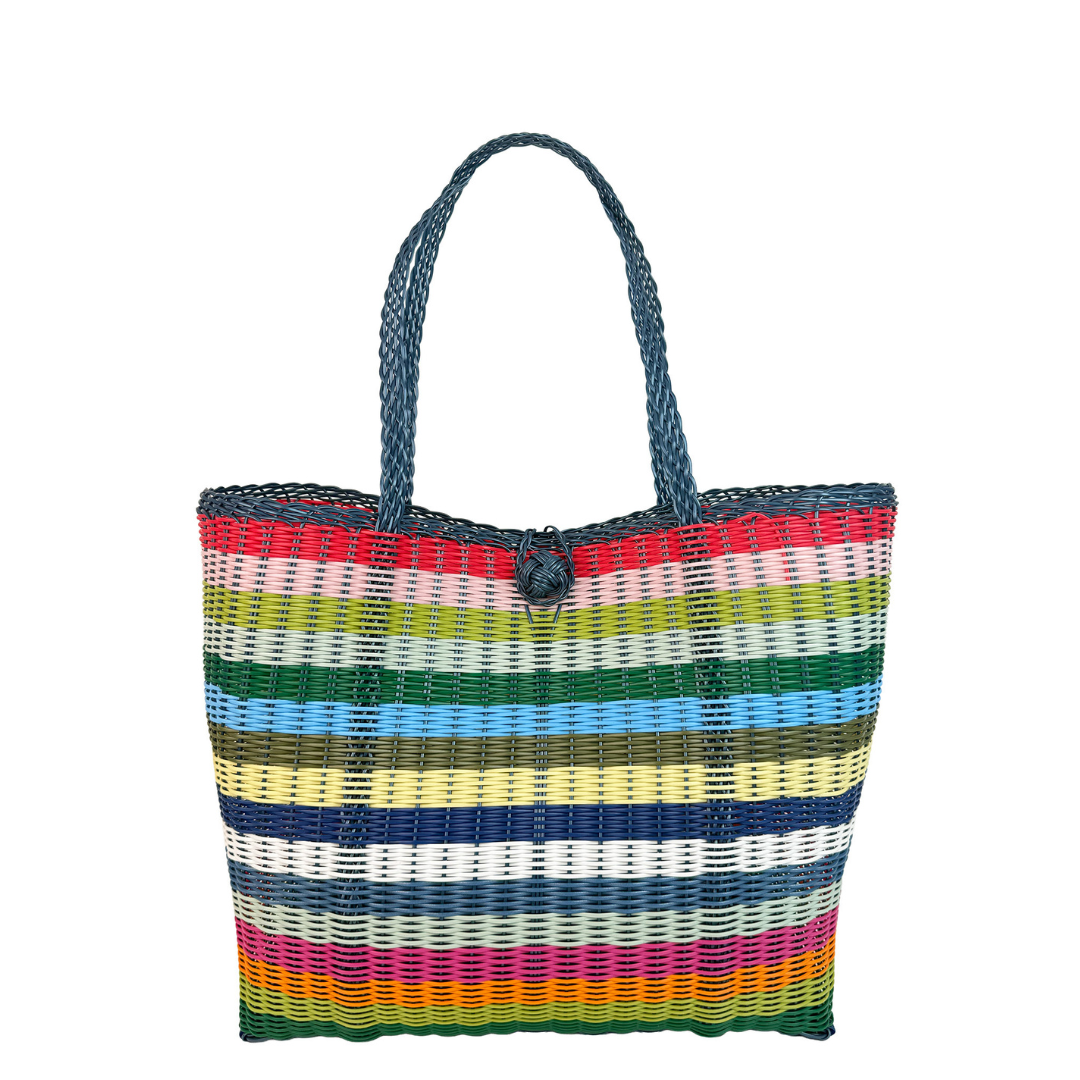 The Lilley Line - Medium | Multi-Stripe Bright & Colorful Tote