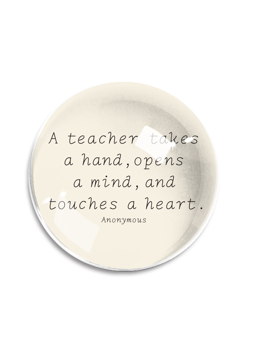 Ben's Garden - A Teacher Takes a Hand Crystal Dome Paperweight