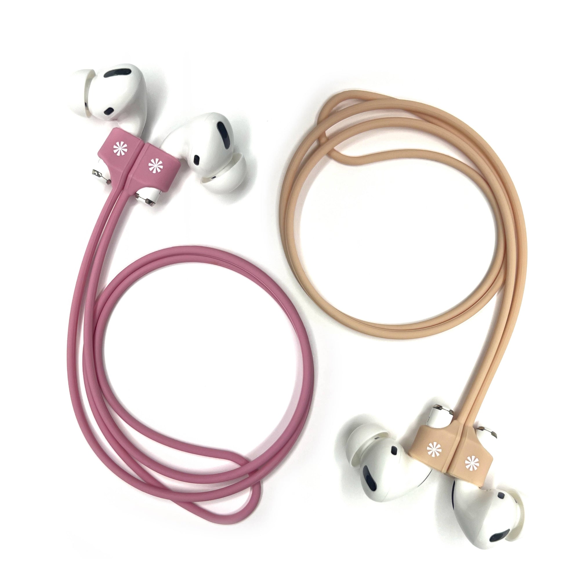 Tech Candy - Pod Squad Set of 2 Earbud Tethers : Pink/Natural