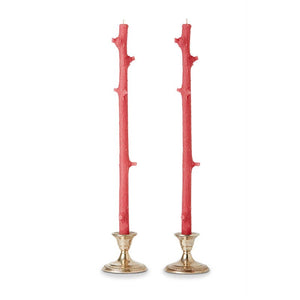 Stick Candles - Stick Candles Hemlock / Pair: Dark Cherry