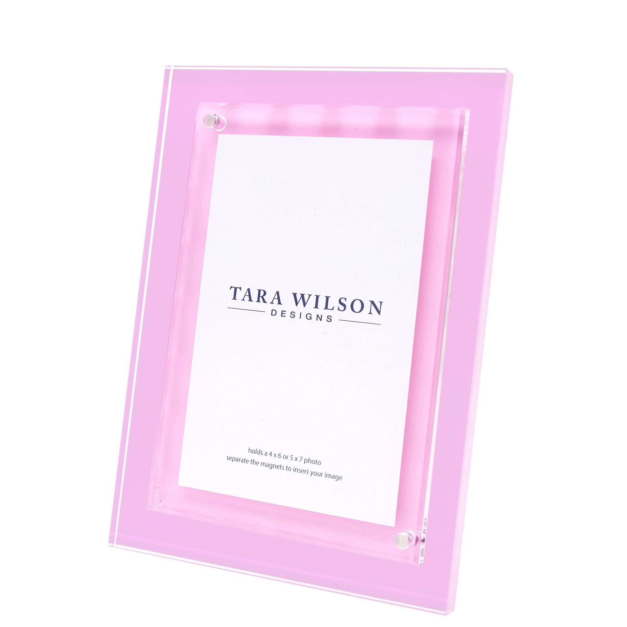 Tara Wilson Designs Acrylic Fram in Pastel Pink