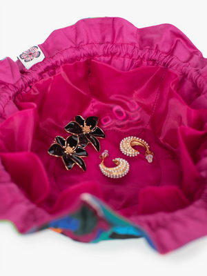 Lesley Evers Jewelry Pouch, Circles