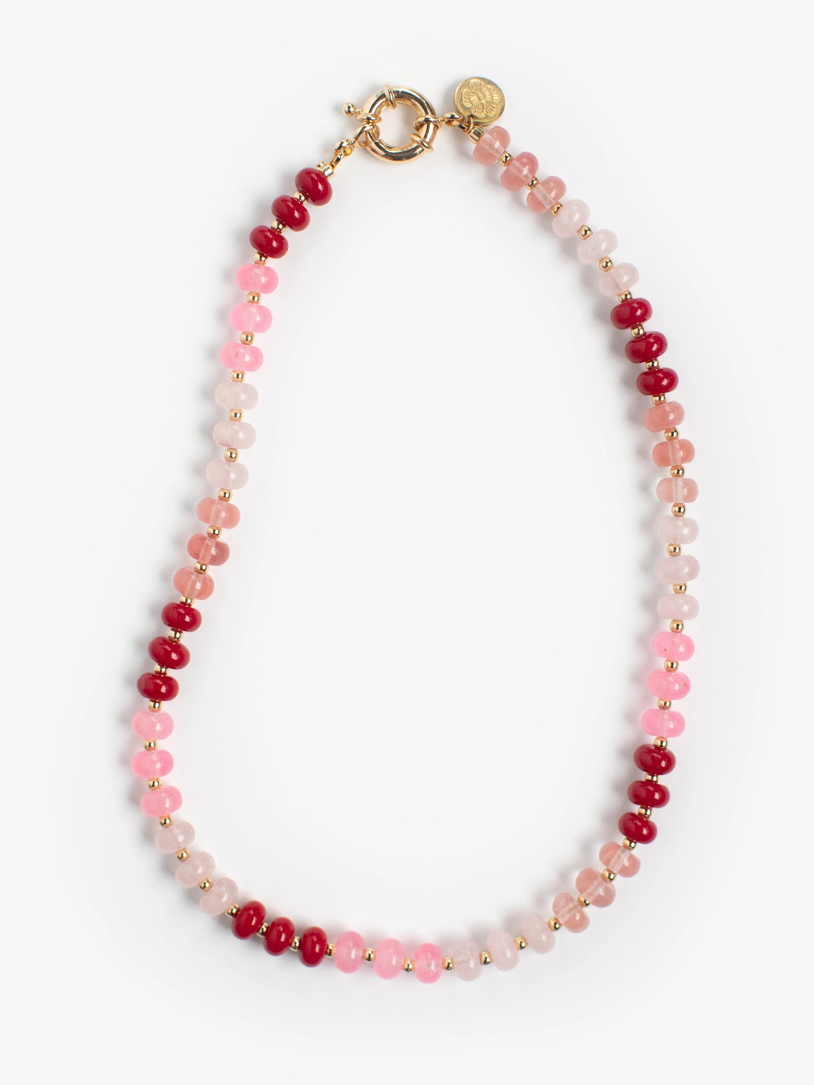 Lesley Evers Opaline Stone Necklace/Azalea
