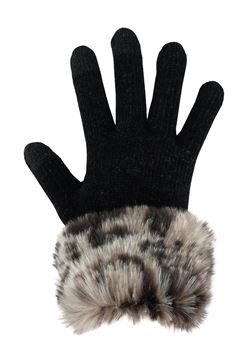 Fabulous Furs Faux Fur Trimmed Tech Gloves