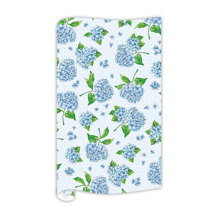 RosanneBeck Collections - Handpainted Blue Hydrangeas Wrapping Paper