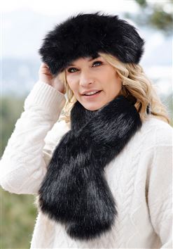 Fabulous Furs Faux Fur Pull Through Scarf