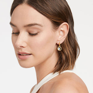 Julie Vos Fleur-de-Lis Hoop & Charm Earring