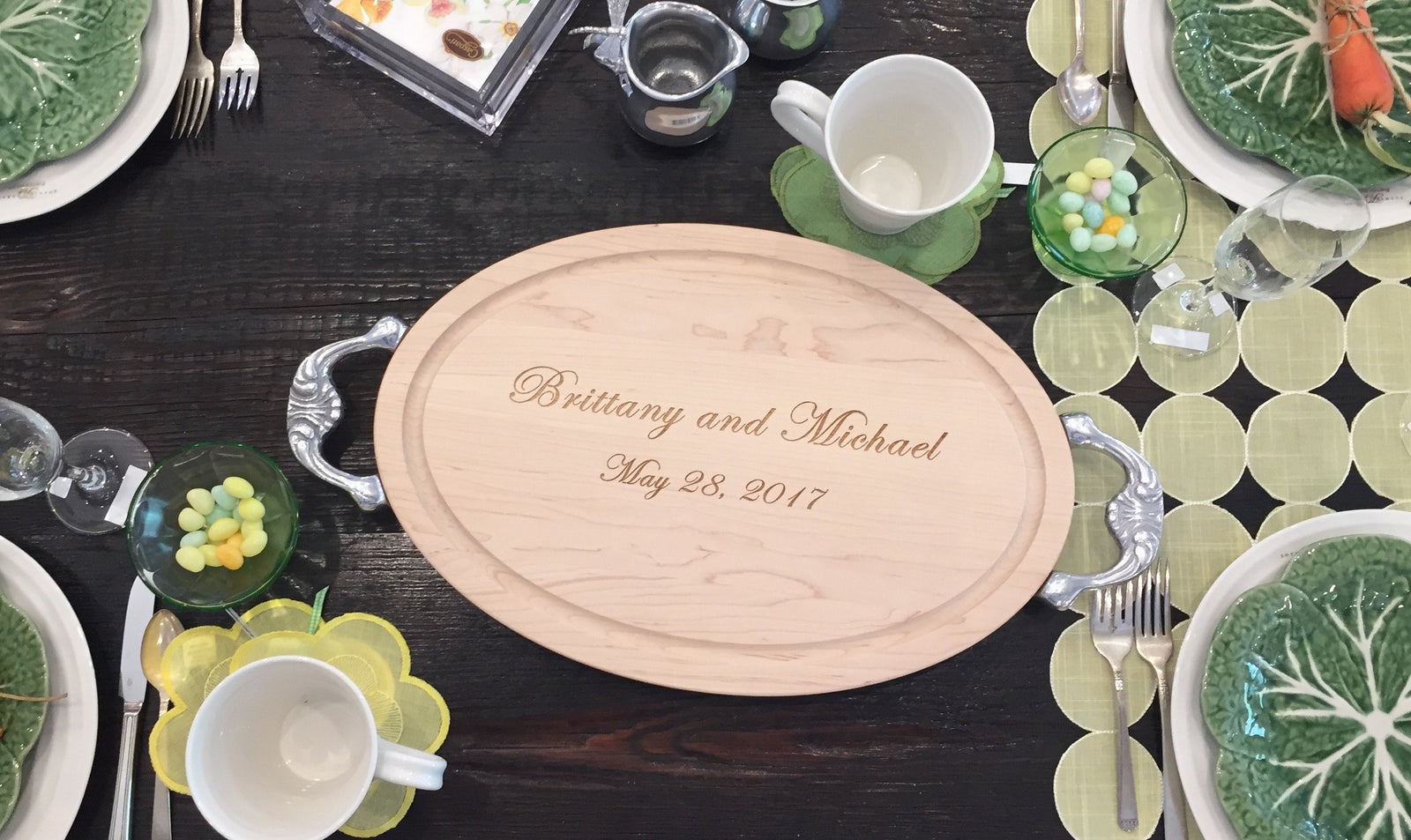 Personalized Oval Cutting Board