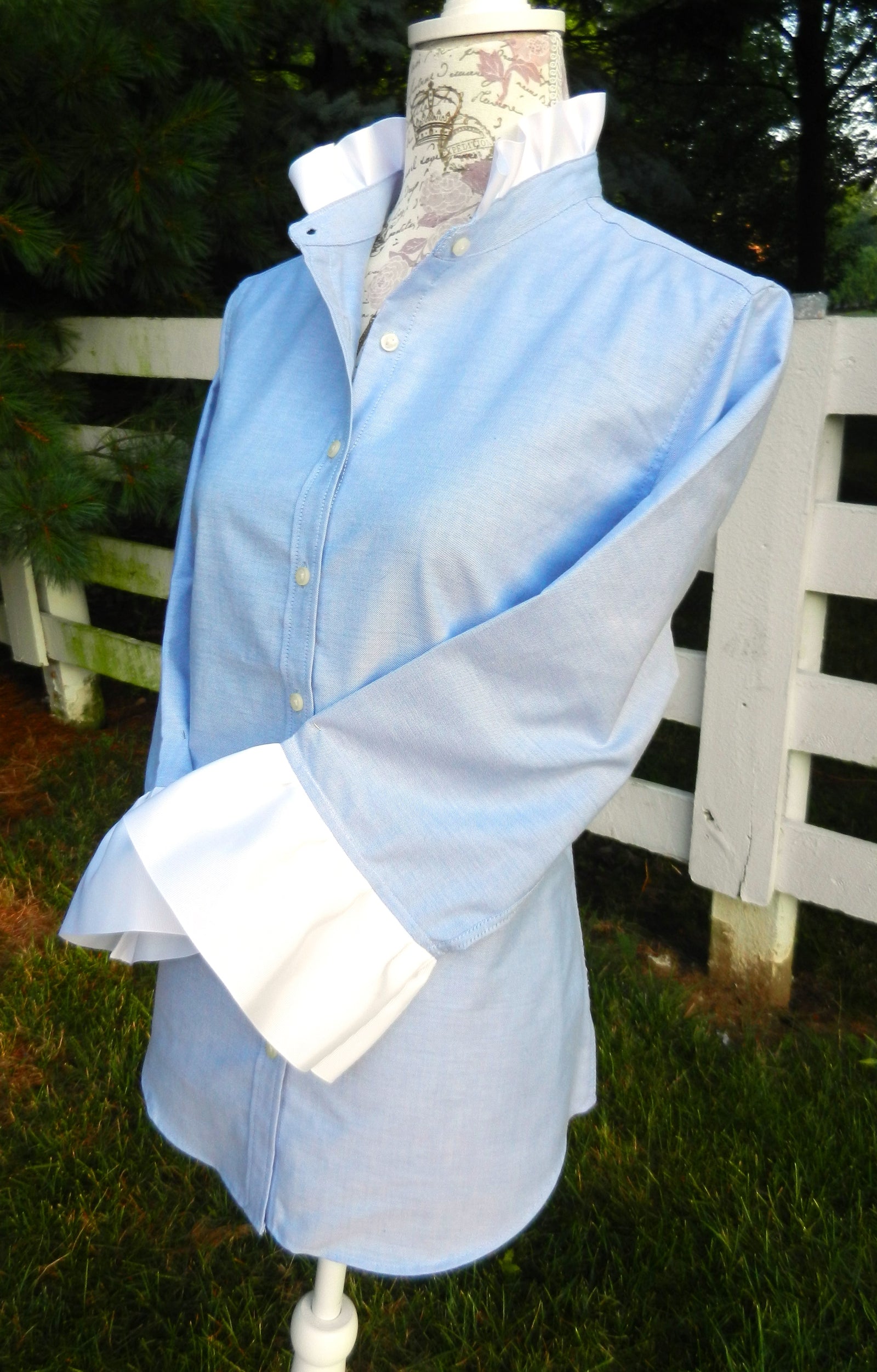 Ribbon Trimmed Oxford Shirt