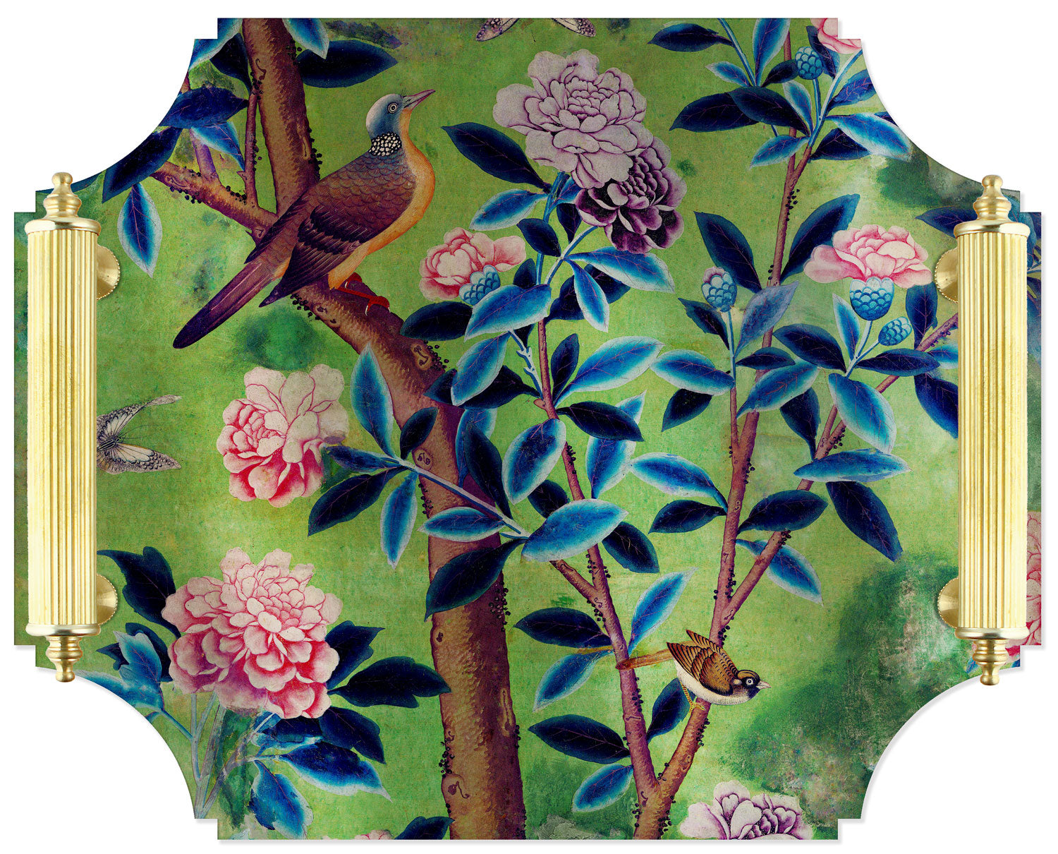 Georgian Style Acrylic Tray with Brass Handles