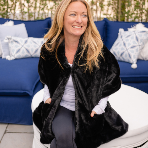 Pretty Rugged 3 in 1 Shawl in Black