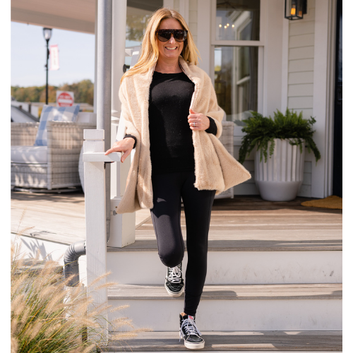 Pretty Rugged 3 in 1 Shawl in Camel