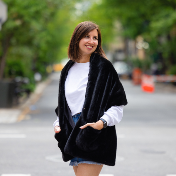 Pretty Rugged 3 in 1 Shawl in Black