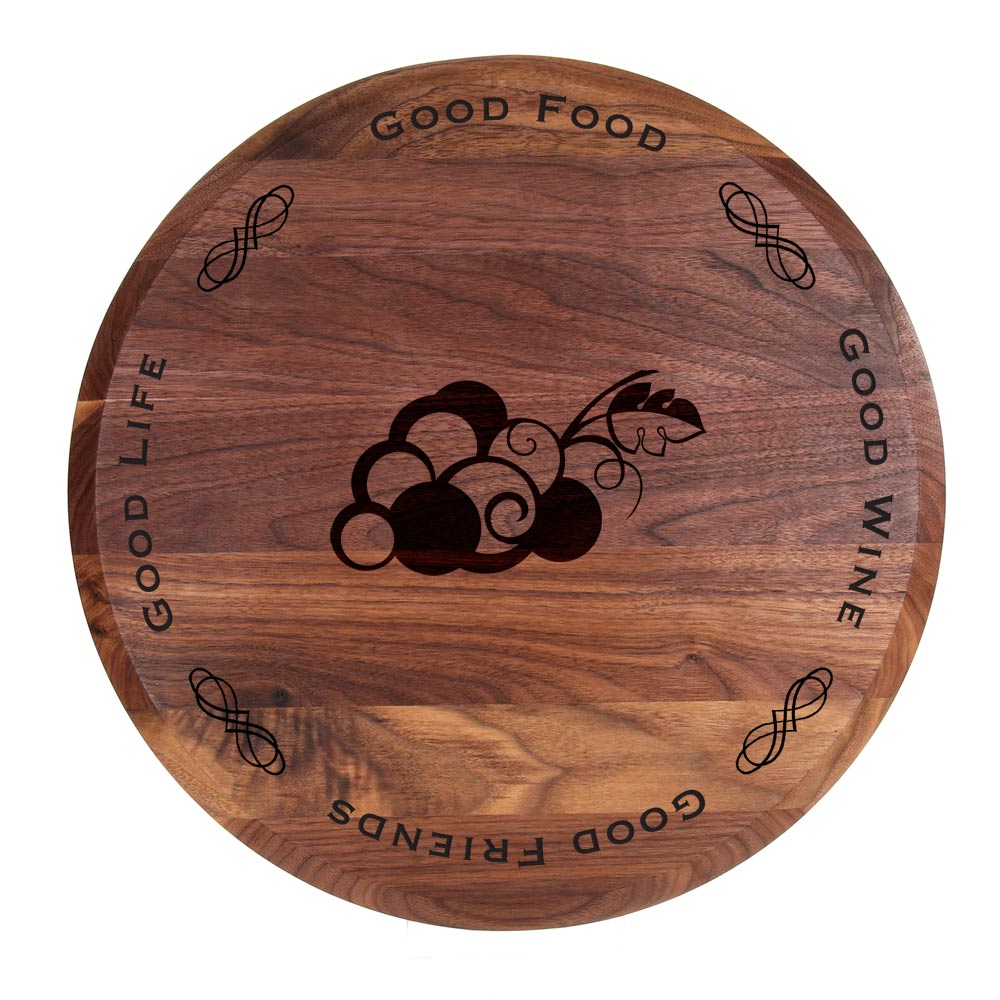 Personalized Walnut Wood Lazy Susan