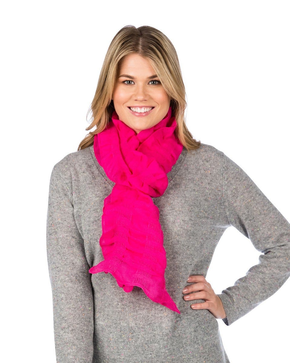 Merino Wool Ruched Scarf