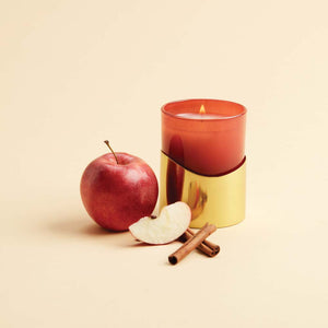 Thymes Simmered Cider Poured Candle in Harvest Red
